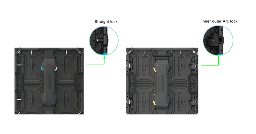LED显示屏直拼锁，弧度锁